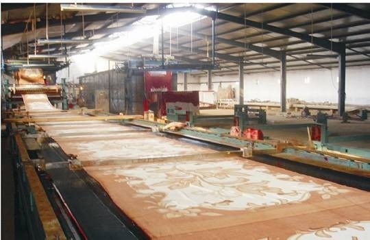 Full automatic Servo flat screen Scraper Fabric Printing Machine for rugs / non woven fabric
