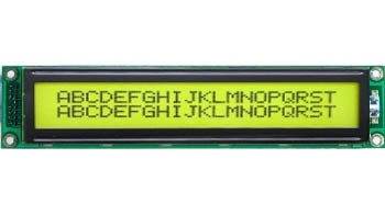 Basic 20 x 2 Character LCD Display with yellow - green 5.0V display and controller S6A0069