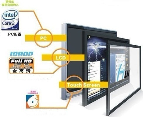 With Inner 1080P HD LCD, 32 Inch Multitouch All in One Touch PC for Bank Office, Airport